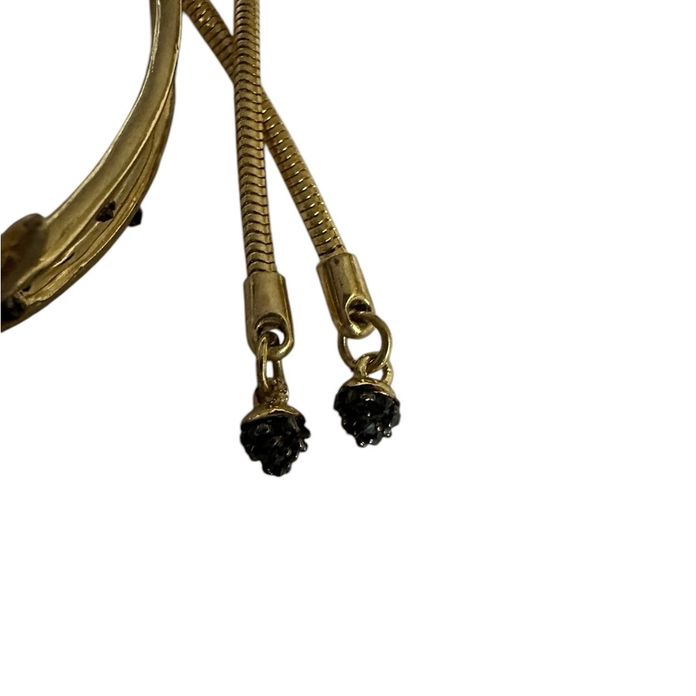 NWOT nOir Jewelry Beloved Adjustable bracelet in Gold with hematite small stones - Picture 7 of 9